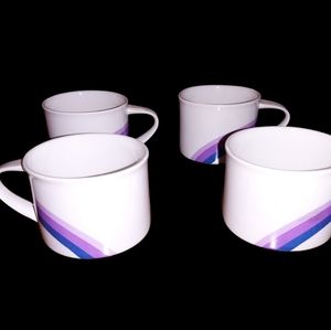 Japanese Tea Coffee Cups (4) Nikko Oval Shape